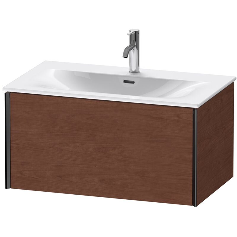 

Duravit XViu 4034 Módulo mural, 1 extraíble, para lavabo Viu 234483, 810x480 mm, Color (frente/cuerpo): negro mate/nogal americano - XV40340B213