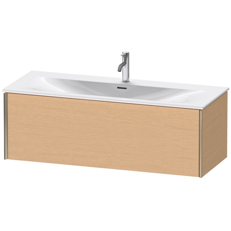 

Duravit XViu 4036 Módulo mural, 1 extraíble, para lavabo Viu 234412, 1210x480 mm, Color (frente/cuerpo): champán mate / roble cepillado - XV40360B112