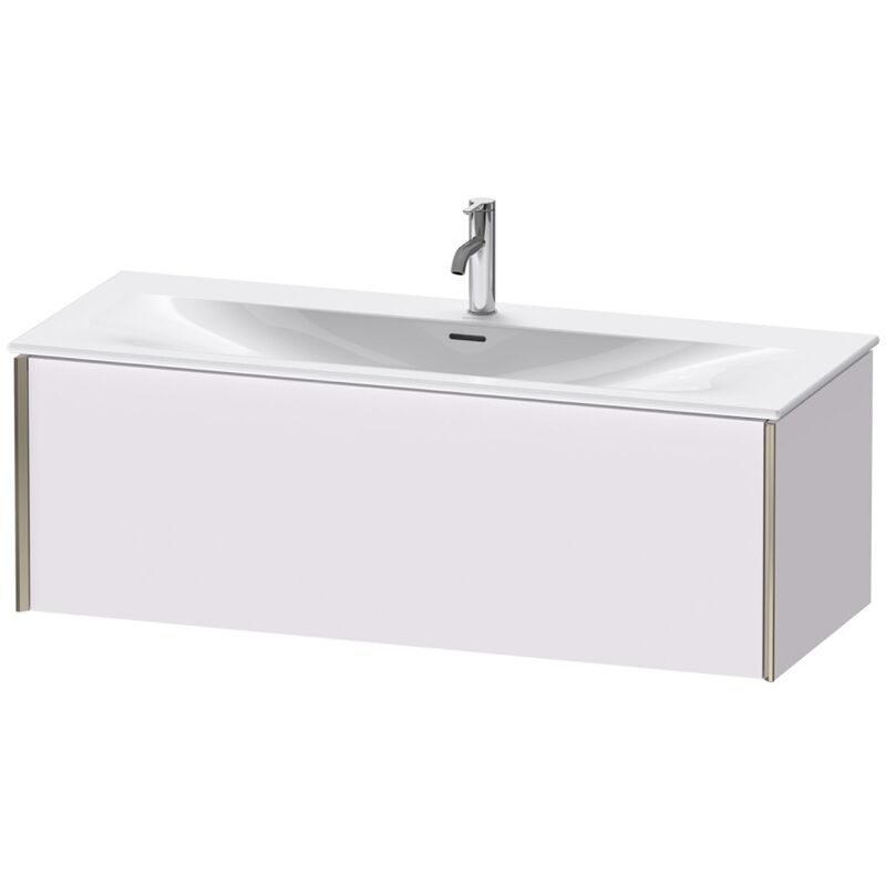 

Duravit XViu 4036 Módulo mural, 1 extraíble, para lavabo Viu 234412, 1210x480 mm, Color (frente/cuerpo): champán mate/blanco lila sm. - XV40360B187