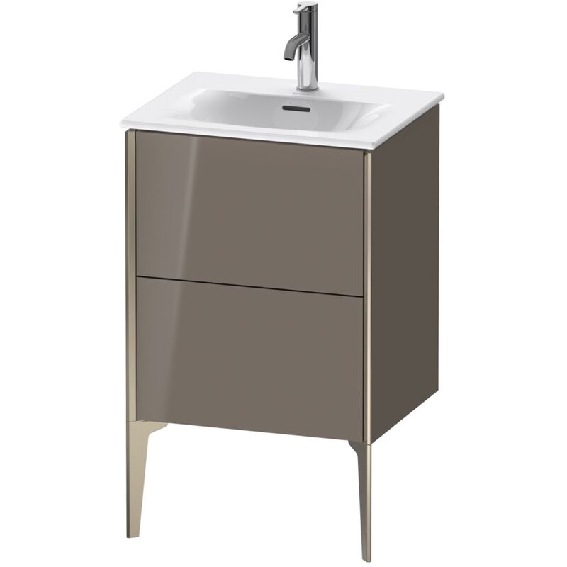 

Duravit XViu 4069 Mueble tocador vertical, 2 cajones, para lavabo Viu 234453, 510x420 mm, Color (frente/cuerpo): champán mate/flanel gris hgl.