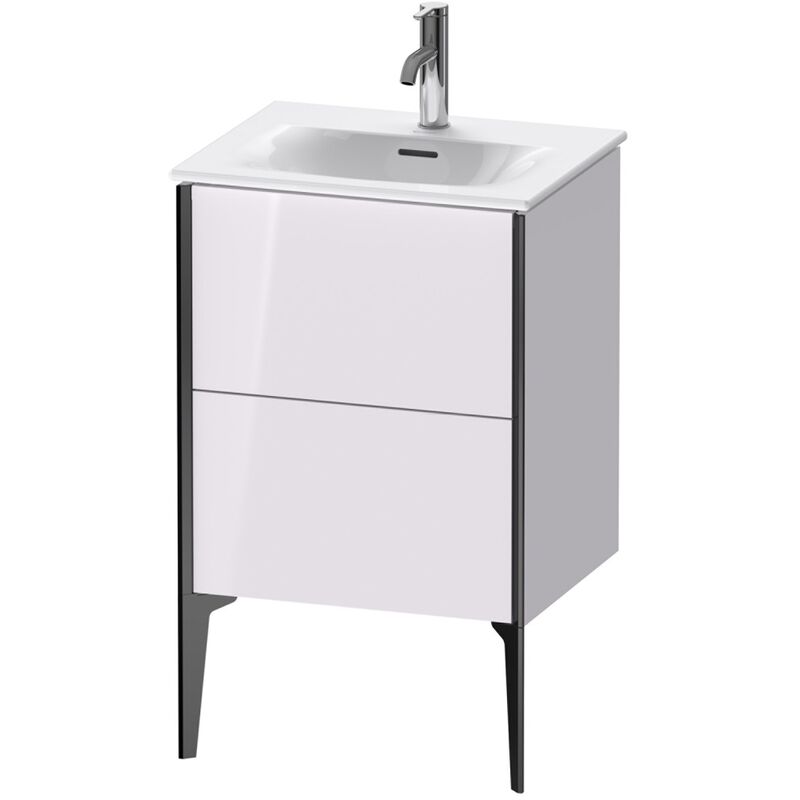 

Duravit XViu 4069 Mueble tocador vertical, 2 cajones, para lavabo Viu 234453, 510x420 mm, Color (frente/cuerpo): negro mate/blanco lila hgl.