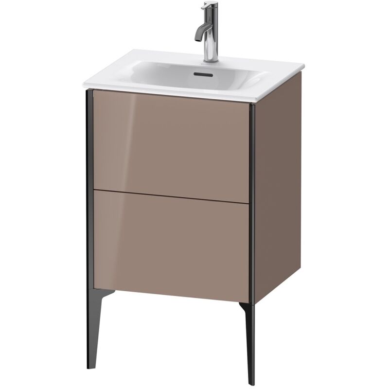 

Duravit XViu 4069 Mueble tocador vertical, 2 cajones, para lavabo Viu 234453, 510x420 mm, Color (frente/cuerpo): negro mate/capuchino hgl.