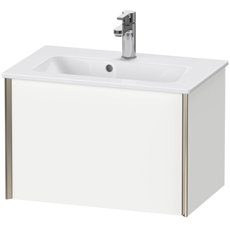 

Duravit XViu 4078 Mueble mural Compact, 1 extraíble, para lavabo ME by Starck 234263, 610x390 mm, Color (frente/cuerpo): champán mate/castaño oscuro