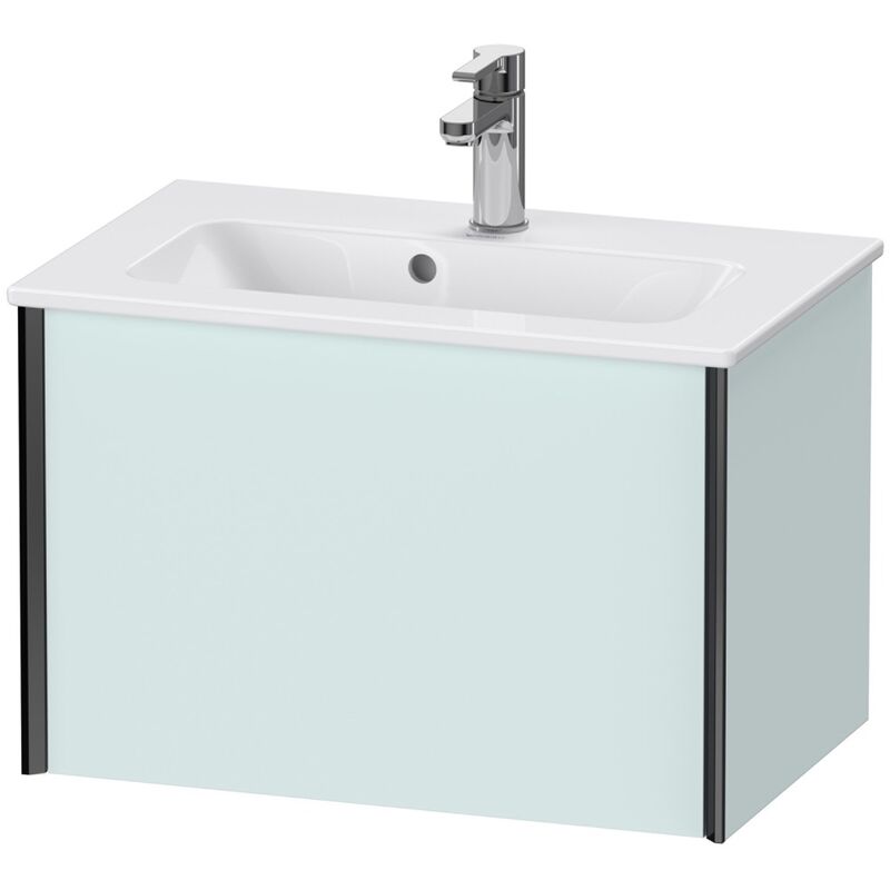 

Duravit XViu 4078 Mueble mural Compact, 1 extraíble, para lavabo ME by Starck 234263, 610x390 mm, Color (frente/cuerpo): negro mate / azul claro mate