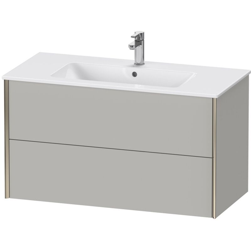 

Duravit XViu 4127 Mueble bajo encimera, 2 cajones, para lavabo ME by Starck 233610, 1010x480 mm, Color (frente/cuerpo): champán mate/hormigón gris