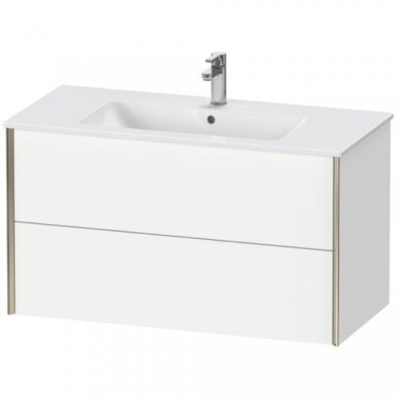 

Duravit XViu 4127 Mueble bajo encimera, 2 cajones, para lavabo ME by Starck 233610, 1010x480 mm, Color (frente/cuerpo): blanco mate/champagne mate