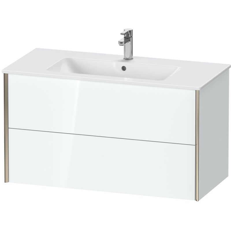 

Duravit XViu 4127 Mueble bajo encimera, 2 cajones, para lavabo ME by Starck 233610, 1010x480 mm, Color (frente/cuerpo): champán mate/blanco hgl.