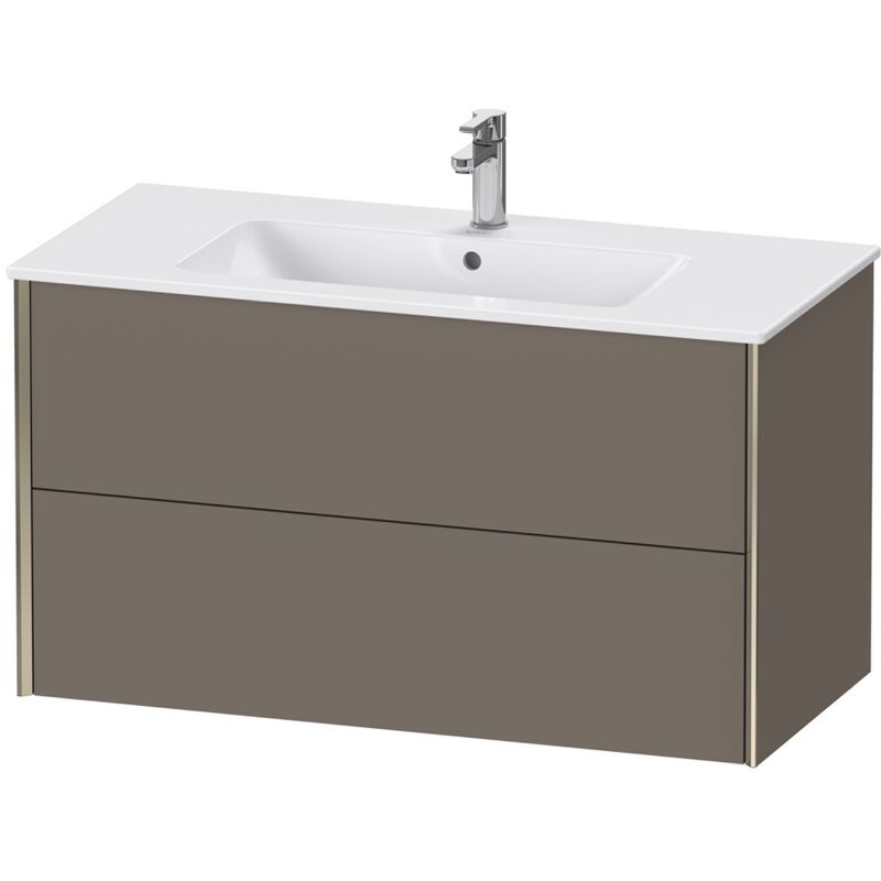 

Duravit XViu 4127 Mueble bajo encimera, 2 cajones, para lavabo ME by Starck 233610, 1010x480 mm, Color (frente/cuerpo): champagne mate/flanel gris