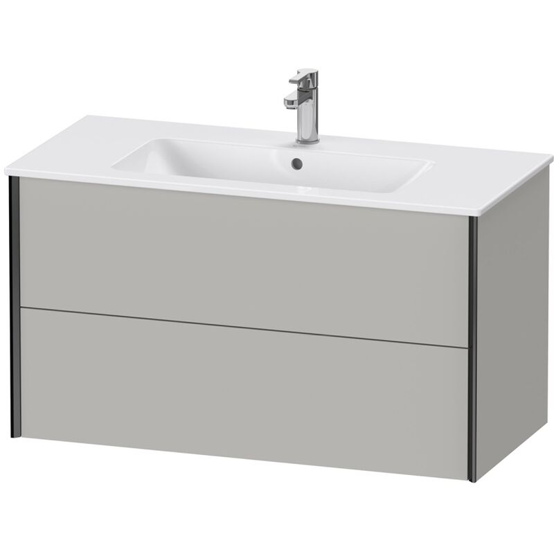 

Duravit XViu 4127 Mueble bajo encimera, 2 cajones, para lavabo ME by Starck 233610, 1010x480 mm, Color (frente/cuerpo): negro mate / hormigón gris