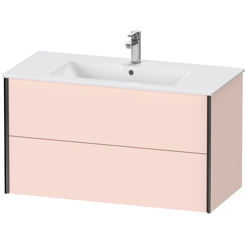 

Duravit XViu 4127 Mueble bajo encimera, 2 cajones, para lavabo ME by Starck 233610, 1010x480 mm, Color (frente/cuerpo): negro mate/perla de agriota