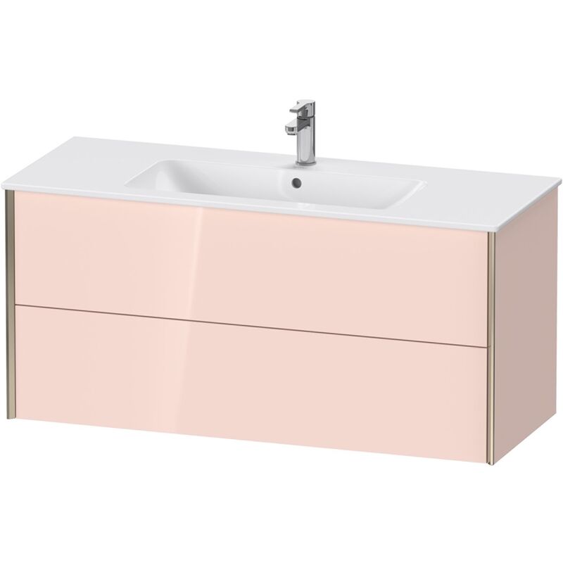 

Duravit XViu 4128 Mueble bajo encimera, 2 cajones, para lavabo ME by Starck 233612, 1210x480 mm, Color (frente/cuerpo): champagne mate/apricot pearl