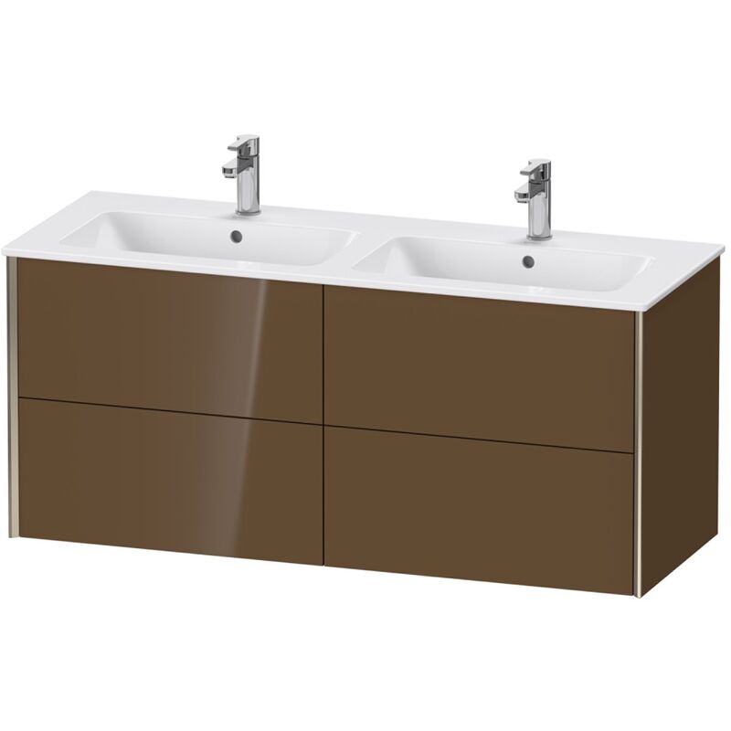 

Duravit XViu 4129 Mueble mural, 4 cajones, para lavabo doble ME by Starck 233613, 1280x480 mm, Color (frente/cuerpo): champán mate / marrón oliva