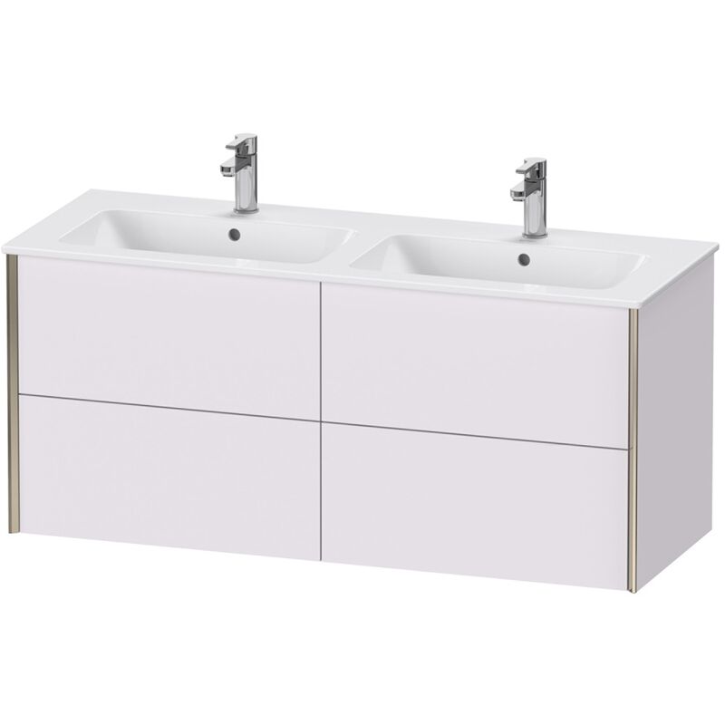 

Duravit XViu 4129 Mueble mural, 4 cajones, para lavabo doble ME by Starck 233613, 1280x480 mm, Color (frente/cuerpo): champán mate/blanco lila sm.