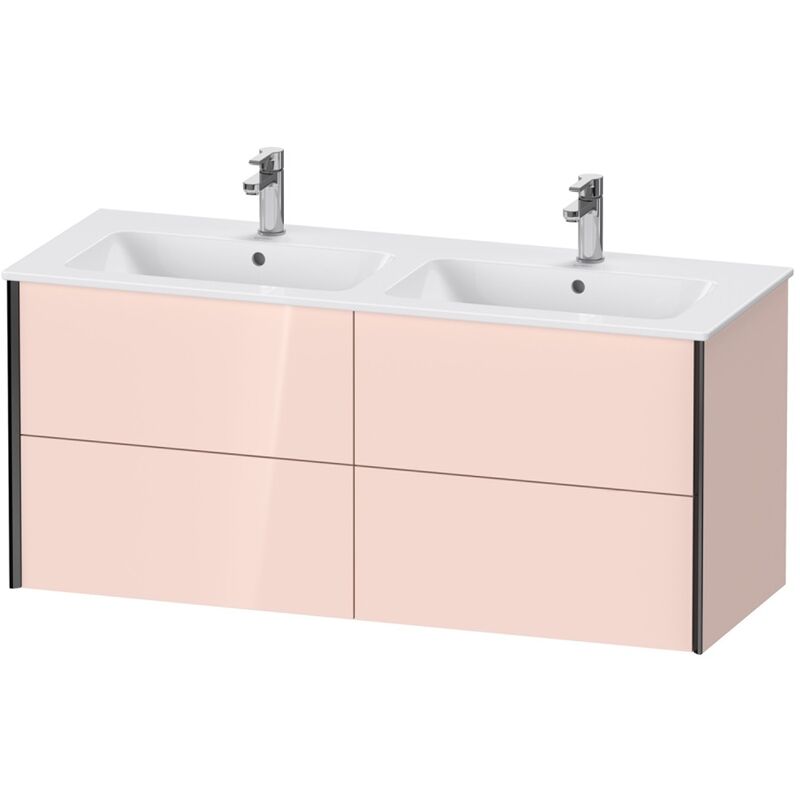 

Duravit XViu 4129 Mueble mural, 4 cajones, para lavabo doble ME by Starck 233613, 1280x480 mm, Color (frente/cuerpo): negro mate/perla de ricotta