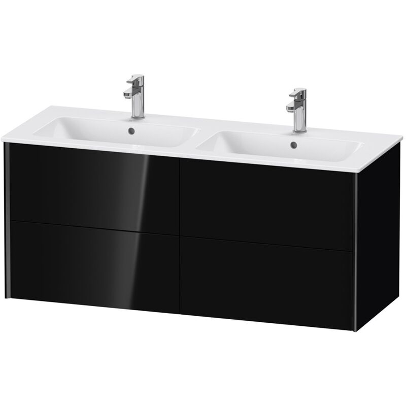 

Duravit XViu 4129 Mueble mural, 4 cajones, para lavabo doble ME by Starck 233613, 1280x480 mm, Color (frente/cuerpo): negro mate / negro brillo