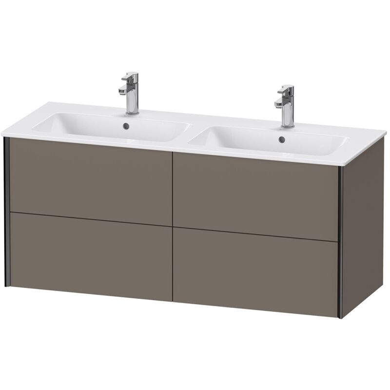 

Duravit XViu 4129 Mueble mural, 4 cajones, para lavabo doble ME by Starck 233613, 1280x480 mm, Color (frente/cuerpo): negro mate/gris claro sm.