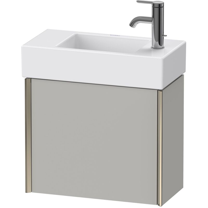 

Duravit XViu 4232R Mueble mural, 1 puerta a la derecha, para lavabo Vero Air 072450, 484x234 mm, Color (frente/cuerpo): champán mate/hormigón gris