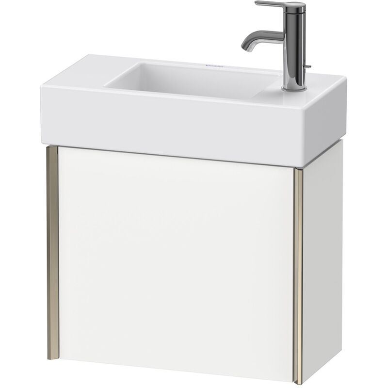 

Duravit XViu 4232R Mueble mural, 1 puerta a la derecha, para lavabo Vero Air 072450, 484x234 mm, Color (frente/cuerpo): blanco mate/champagne mate