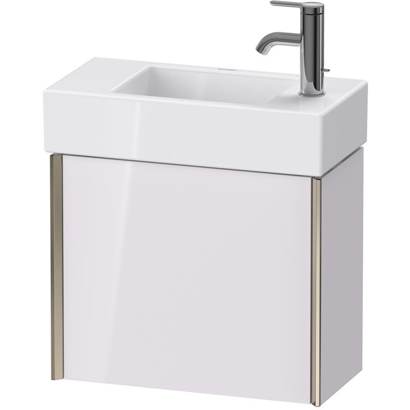 

Duravit XViu 4232R Mueble mural, 1 puerta a la derecha, para lavabo Vero Air 072450, 484x234 mm, Color (frente/cuerpo): champán mate/blanco lila hgl