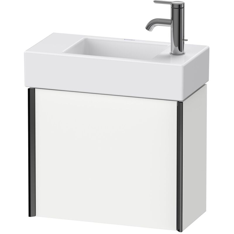 

Duravit XViu 4232R Mueble mural, 1 puerta a la derecha, para lavabo Vero Air 072450, 484x234 mm, Color (frente/cuerpo): negro mate/blanco mate