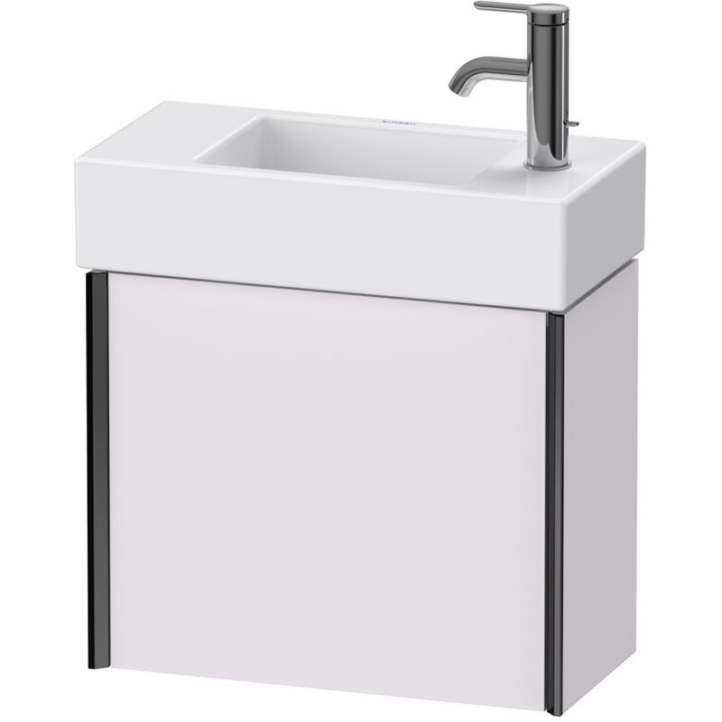 

Duravit XViu 4232R Mueble mural, 1 puerta a la derecha, para lavabo Vero Air 072450, 484x234 mm, Color (frente/cuerpo): negro mate/blanco lila sm.