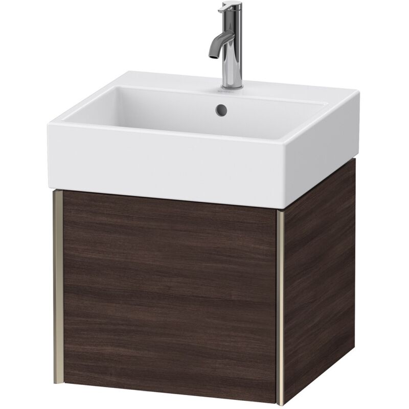 

Duravit XViu 4233 Módulo mural, 1 extraíble, para lavabo Vero Air 235050, 484x454 mm, Color (frente/cuerpo): champán mate/castaño oscuro - XV42330B153