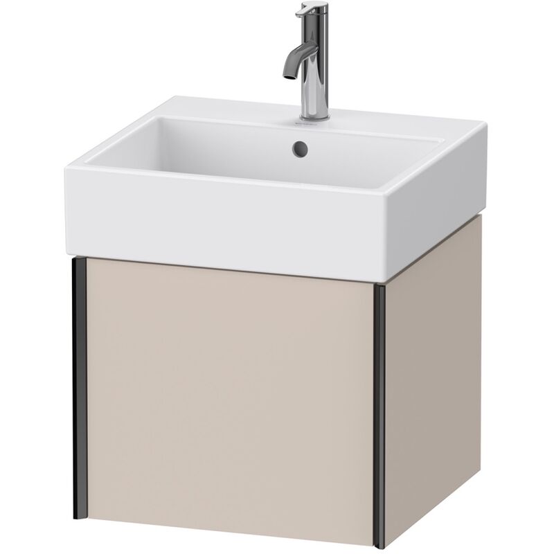 

Duravit XViu 4233 Módulo mural, 1 extraíble, para lavabo Vero Air 235050, 484x454 mm, Color (frente/cuerpo): negro mate/taupe - XV42330B291