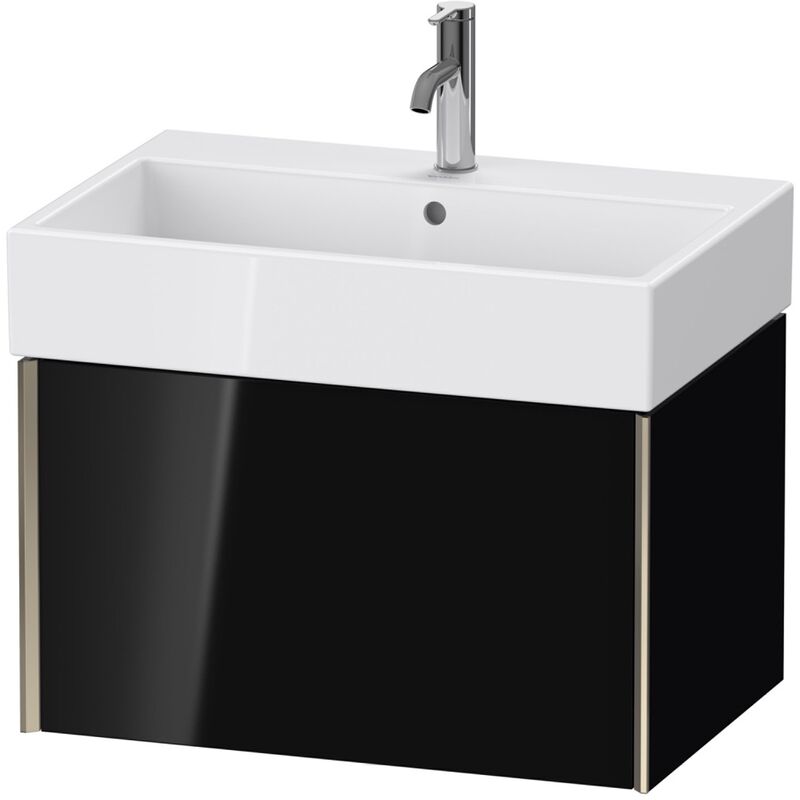 

Duravit XViu 4235 Mueble mural, 1 extraíble, para lavabo Vero Air 235070, 684x454 mm, Color (frente/cuerpo): champán mate/negro alto brillo