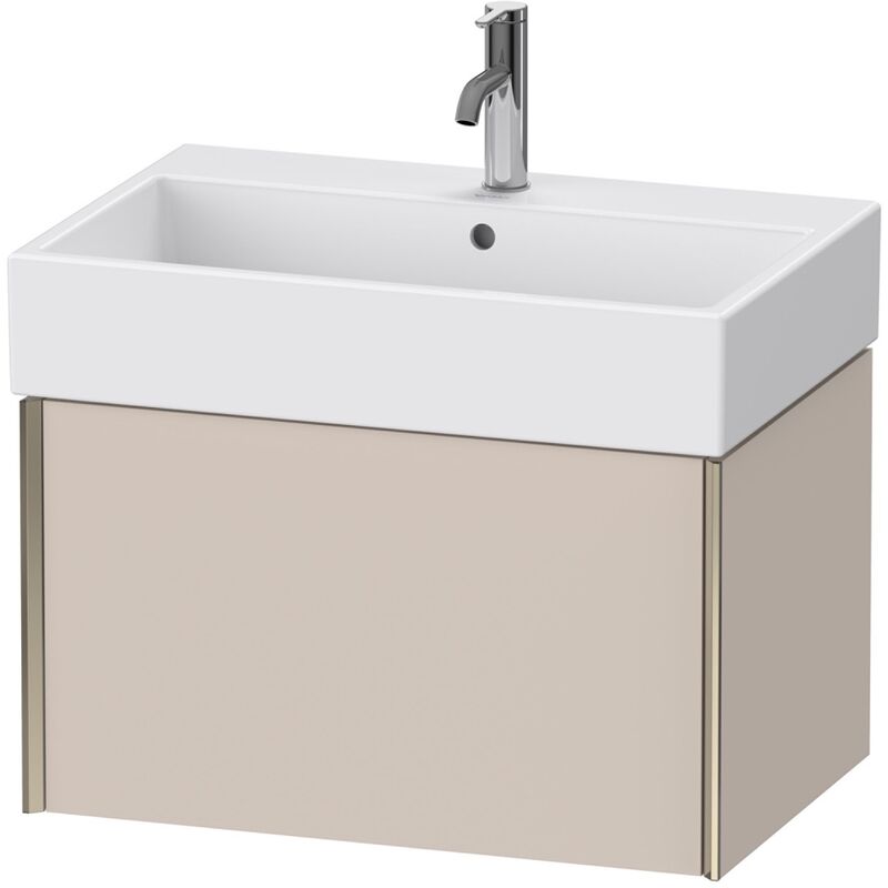 

Duravit XViu 4235 Mueble mural, 1 extraíble, para lavabo Vero Air 235070, 684x454 mm, Color (frente/cuerpo): champán mate/taupe - XV42350B191