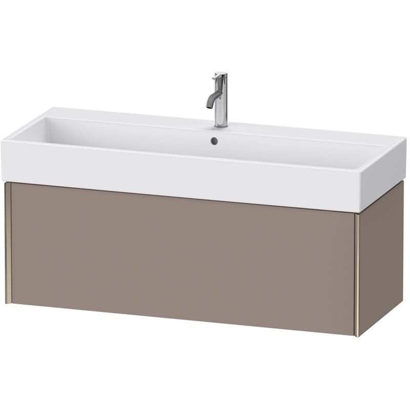 

Duravit XViu 4238 Mueble mural, 1 extraíble, para lavabo Vero Air 235012, 1184x454 mm, Color (frente/cuerpo): champán mate/basalto mate - XV42380B143