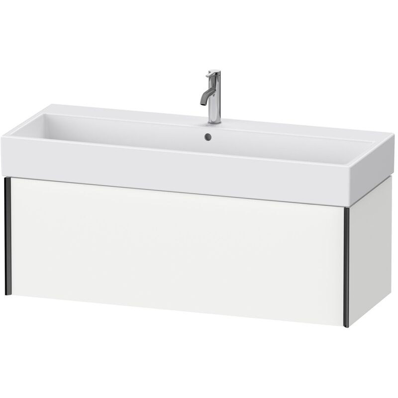 

Duravit XViu 4238 Mueble mural, 1 extraíble, para lavabo Vero Air 235012, 1184x454 mm, Color (frente/cuerpo): negro mate/blanco mate - XV42380B218