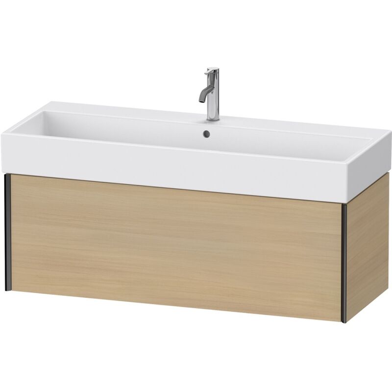 

Duravit XViu 4238 Mueble mural, 1 extraíble, para lavabo Vero Air 235012, 1184x454 mm, Color (frente/cuerpo): negro roble mate/mediterráneo