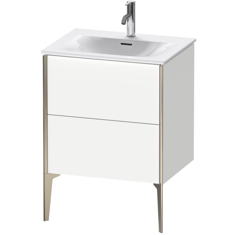 

Duravit XViu 4300 Mueble bajo lavabo vertical, 2 cajones, para lavabo Viu 234463, 610x480 mm, Color (frente/cuerpo): blanco mate/champagne mate