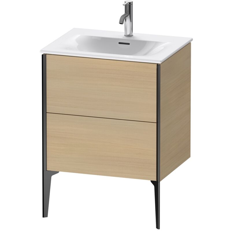 

Duravit XViu 4300 Mueble bajo lavabo vertical, 2 cajones, para lavabo Viu 234463, 610x480 mm, Color (frente/cuerpo): negro roble mate/mediterráneo