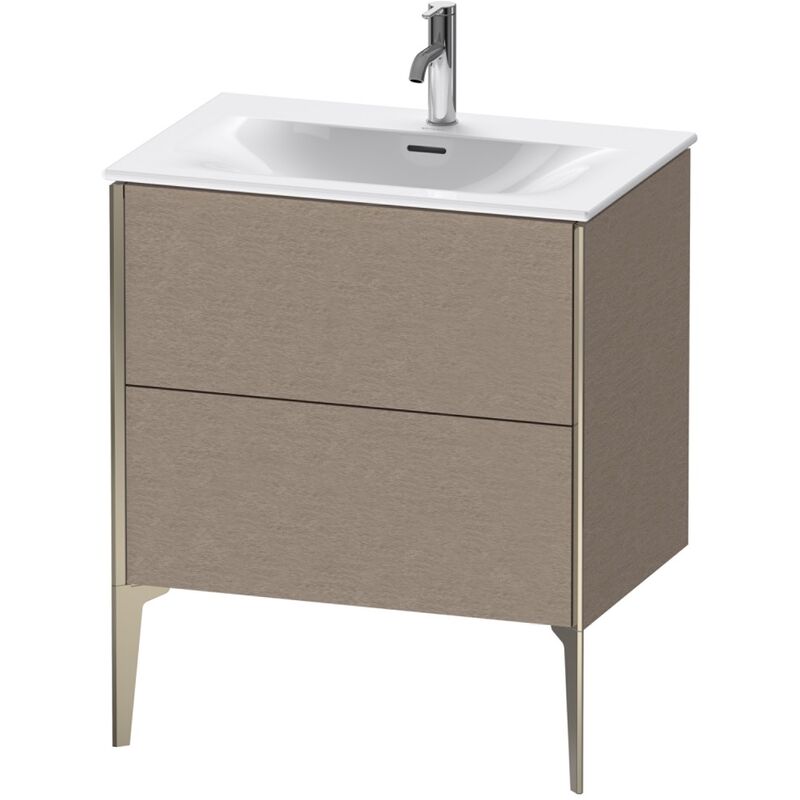 

Duravit XViu 4301 Mueble tocador vertical, 2 cajones, para lavabo Viu 234473, 710x480 mm, Color (frente/cuerpo): champán mate/roble cachemir