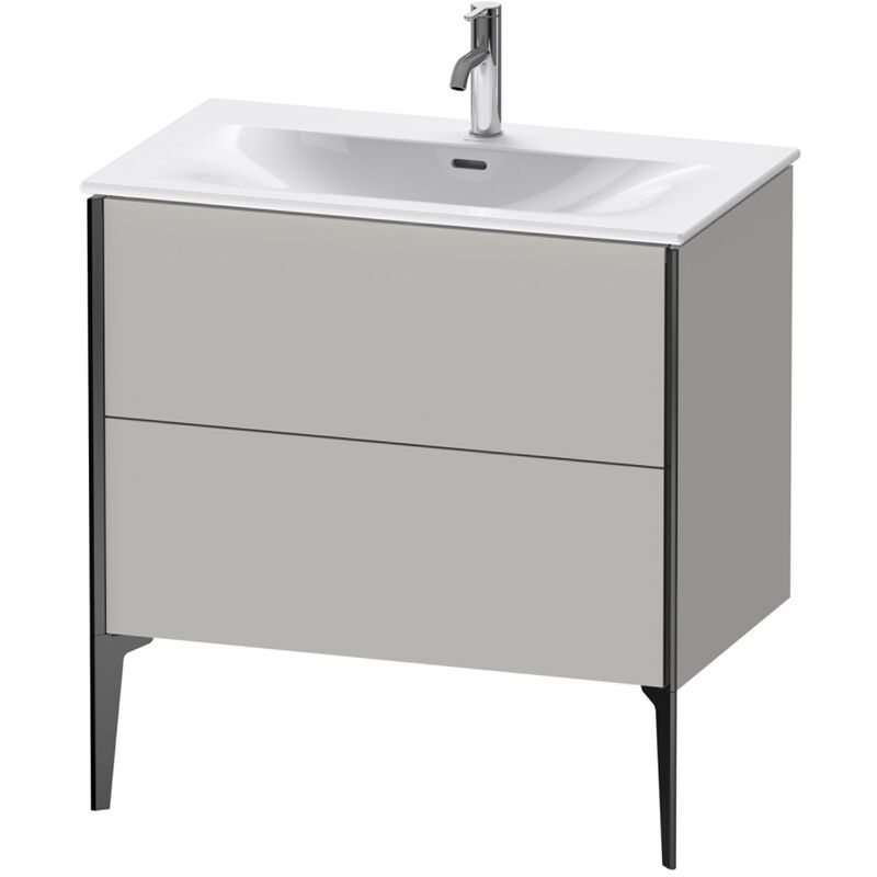 

Duravit XViu 4302 Módulo de lavabo vertical, 2 cajones, para lavabo Viu 234483, 810x480 mm, Color (frente/cuerpo): negro mate / hormigón gris mate