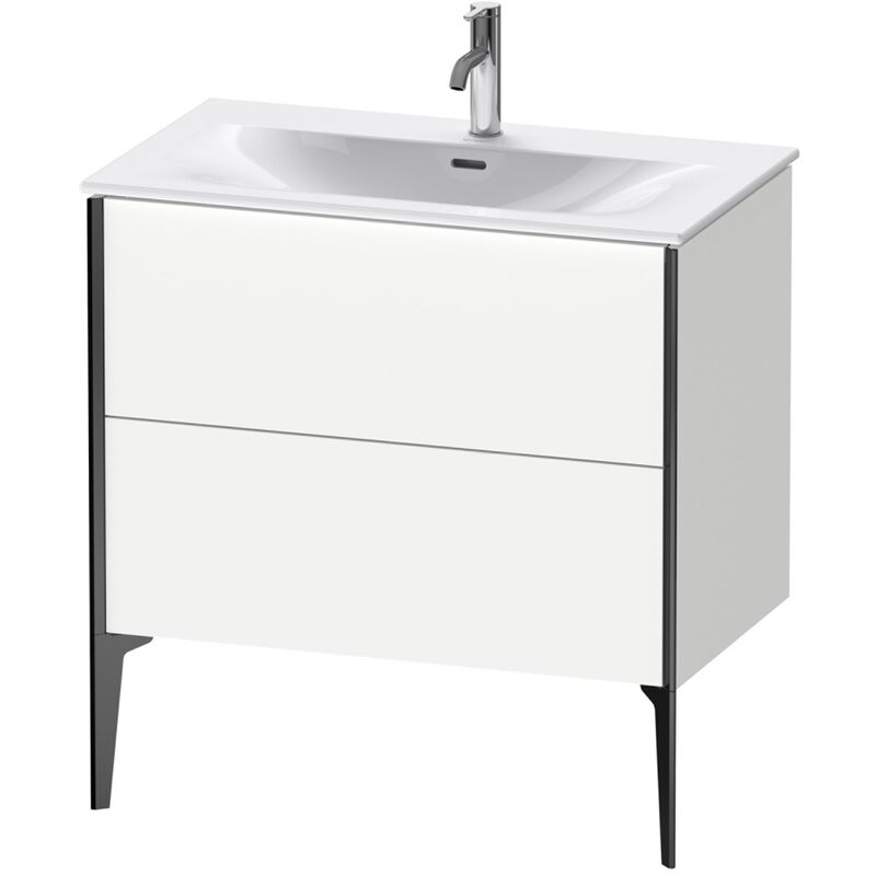 

Duravit XViu 4302 Módulo de lavabo vertical, 2 cajones, para lavabo Viu 234483, 810x480 mm, Color (frente/cuerpo): negro mate/blanco mate