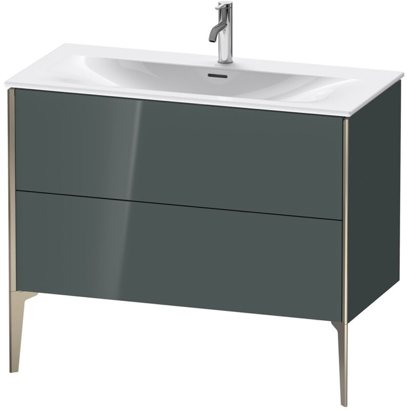 

Duravit XViu 4303 Mueble bajo lavabo vertical, 2 cajones, para lavabo Viu 234410, 1010x480 mm, Color (frente/cuerpo): champagne mate/dolomiti gris