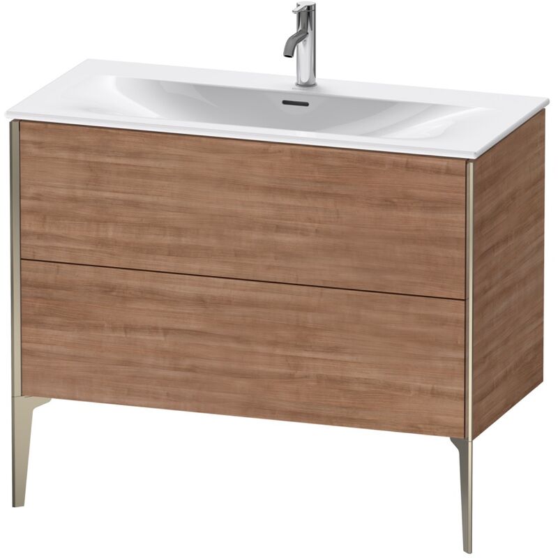 

Duravit XViu 4303 Mueble bajo lavabo vertical, 2 cajones, para lavabo Viu 234410, 1010x480 mm, Color (frente/cuerpo): champán mate/tess. cerezo