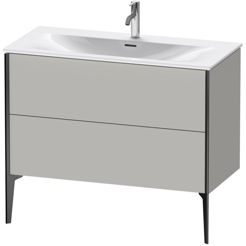 

Duravit XViu 4303 Mueble bajo lavabo vertical, 2 cajones, para lavabo Viu 234410, 1010x480 mm, Color (frente/cuerpo): negro mate / hormigón gris mate