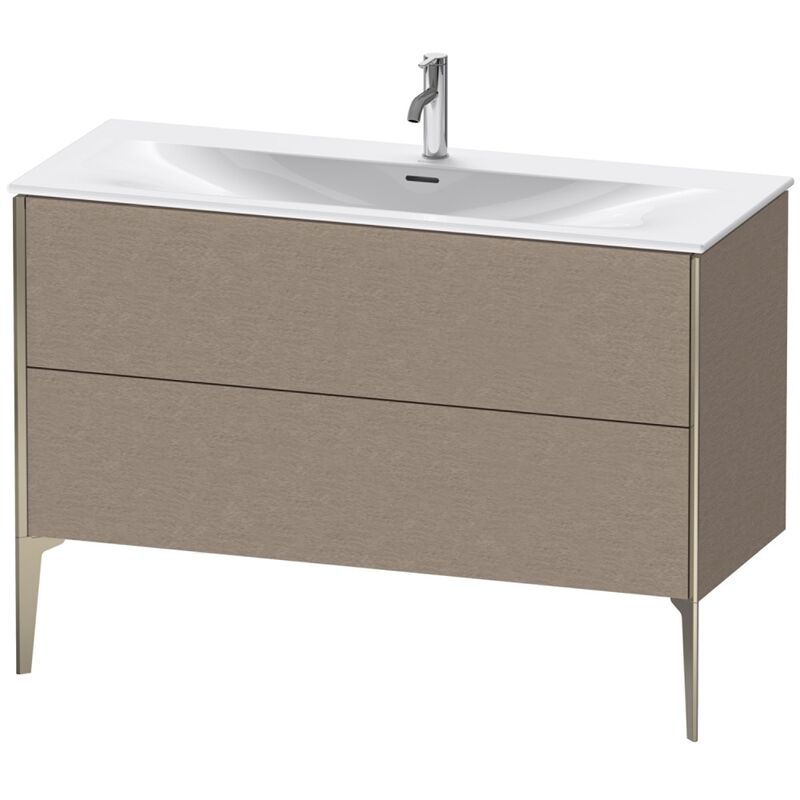 

Duravit XViu 4304 Mueble bajo lavabo vertical, 2 cajones, para lavabo Viu 234412, 1210x480 mm, Color (frente/cuerpo): champán mate/roble cachemir