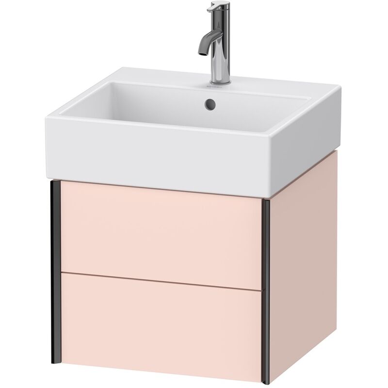 

Duravit XViu 4333 Módulo mural, 2 cajones, para lavabo Vero Air 235050, 484x454 mm, Color (frente/cuerpo): negro mate/perla de agriota sm.