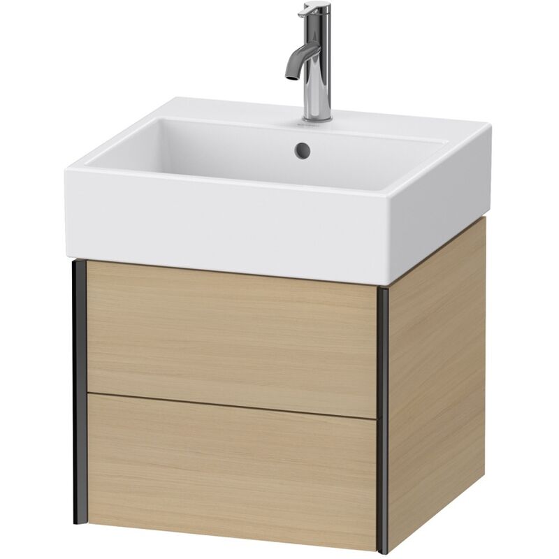 

Duravit XViu 4333 Módulo mural, 2 cajones, para lavabo Vero Air 235050, 484x454 mm, Color (frente/cuerpo): negro roble mate/mediterráneo - XV43330B271