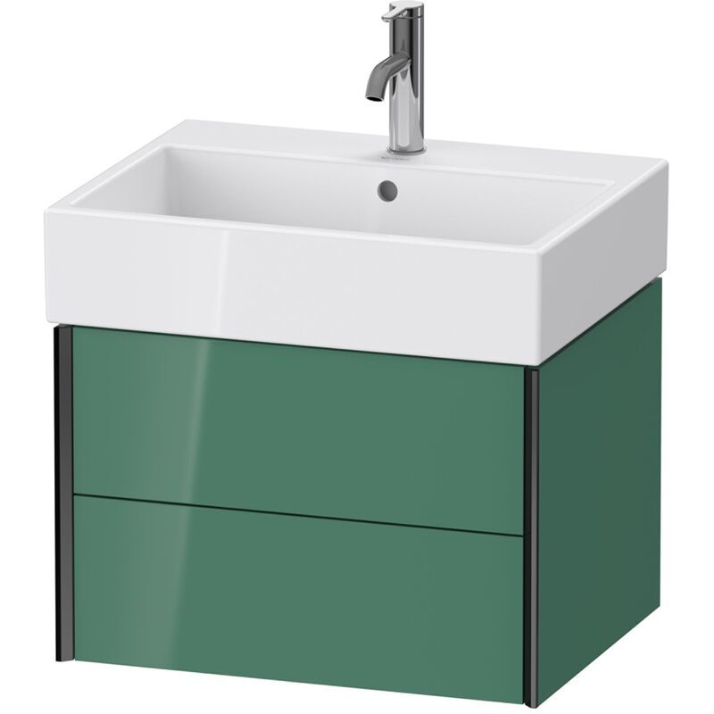 

Duravit XViu 4334 Mueble bajo encimera, 2 cajones, para mueble bajo encimera Vero Air 235060, 584x454 mm, Color (frente/cuerpo): negro mate/jade alto