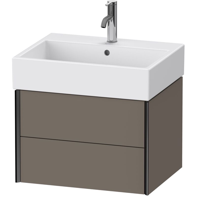 

Duravit XViu 4334 Mueble bajo encimera, 2 cajones, para mueble bajo encimera Vero Air 235060, 584x454 mm, Color (frente/cuerpo): negro mate/gris