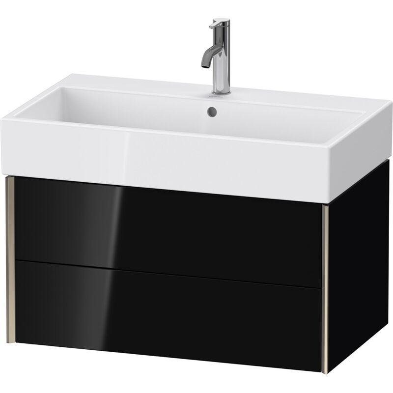 

Duravit XViu 4336 Mueble mural, 2 cajones, para mueble bajo encimera Vero Air 235080, 784x454 mm, Color (frente/cuerpo): champán mate/negro alto