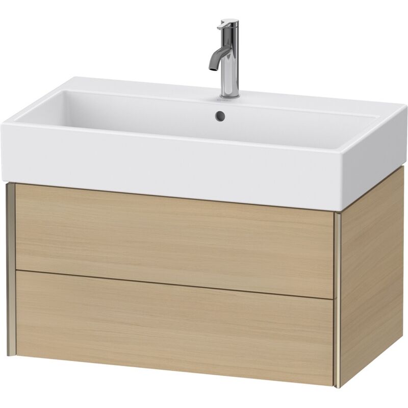 

Duravit XViu 4336 Mueble mural, 2 cajones, para mueble bajo encimera Vero Air 235080, 784x454 mm, Color (frente/cuerpo): champán mate/medio roble