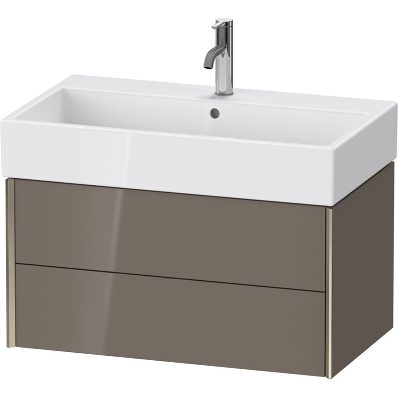 

Duravit XViu 4336 Mueble mural, 2 cajones, para mueble bajo encimera Vero Air 235080, 784x454 mm, Color (frente/cuerpo): champán mate/flanel gris