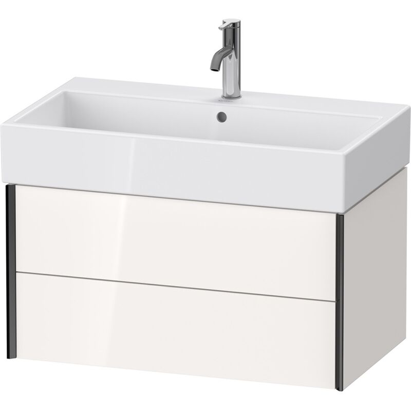 

Duravit XViu 4336 Mueble mural, 2 cajones, para mueble bajo encimera Vero Air 235080, 784x454 mm, Color (frente/cuerpo): negro mate/blanco alto