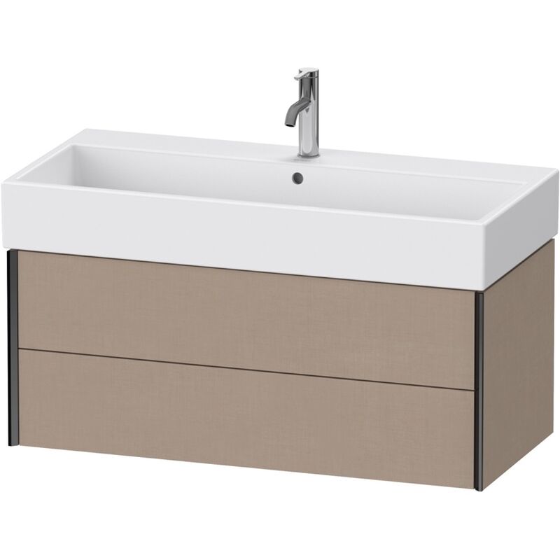 

Duravit XViu 4337 Mueble bajo encimera, 2 cajones, para mueble bajo encimera Vero Air 235010, 984x454 mm, Color (frente/cuerpo): negro mate/lino